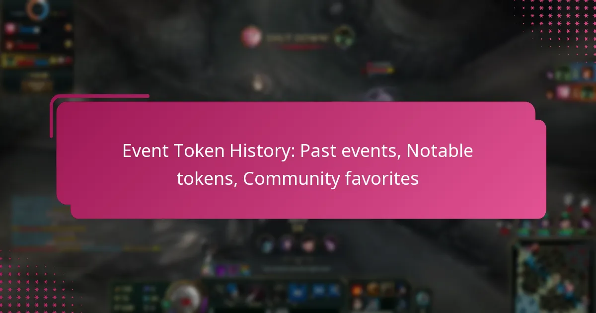 Event Token History: Past events, Notable tokens, Community favorites