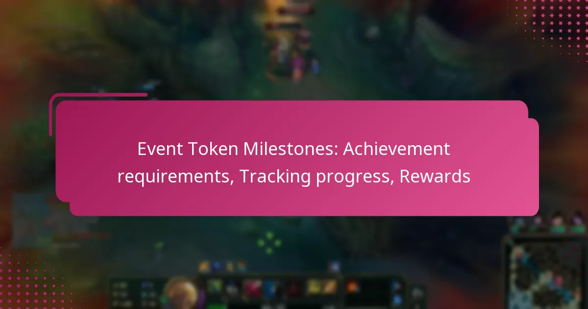 Event Token Milestones: Achievement requirements, Tracking progress, Rewards