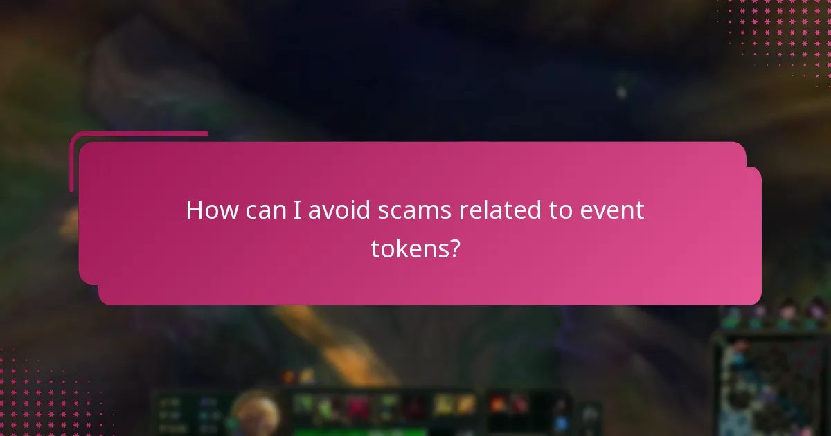 How can I avoid scams related to event tokens?