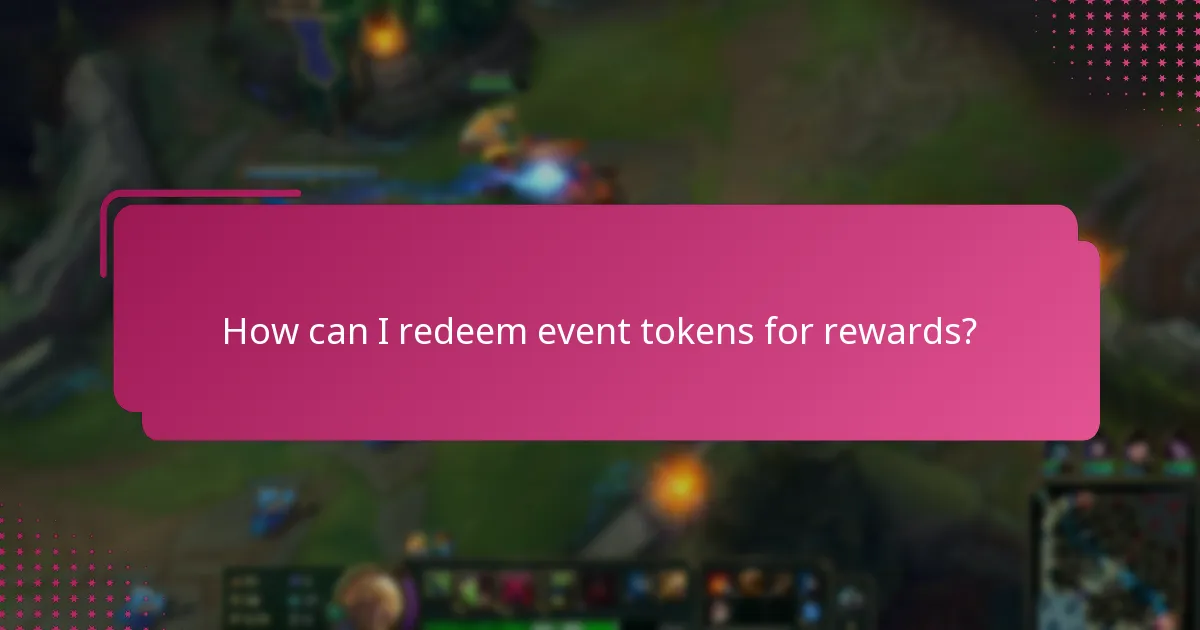 How can I redeem event tokens for rewards?