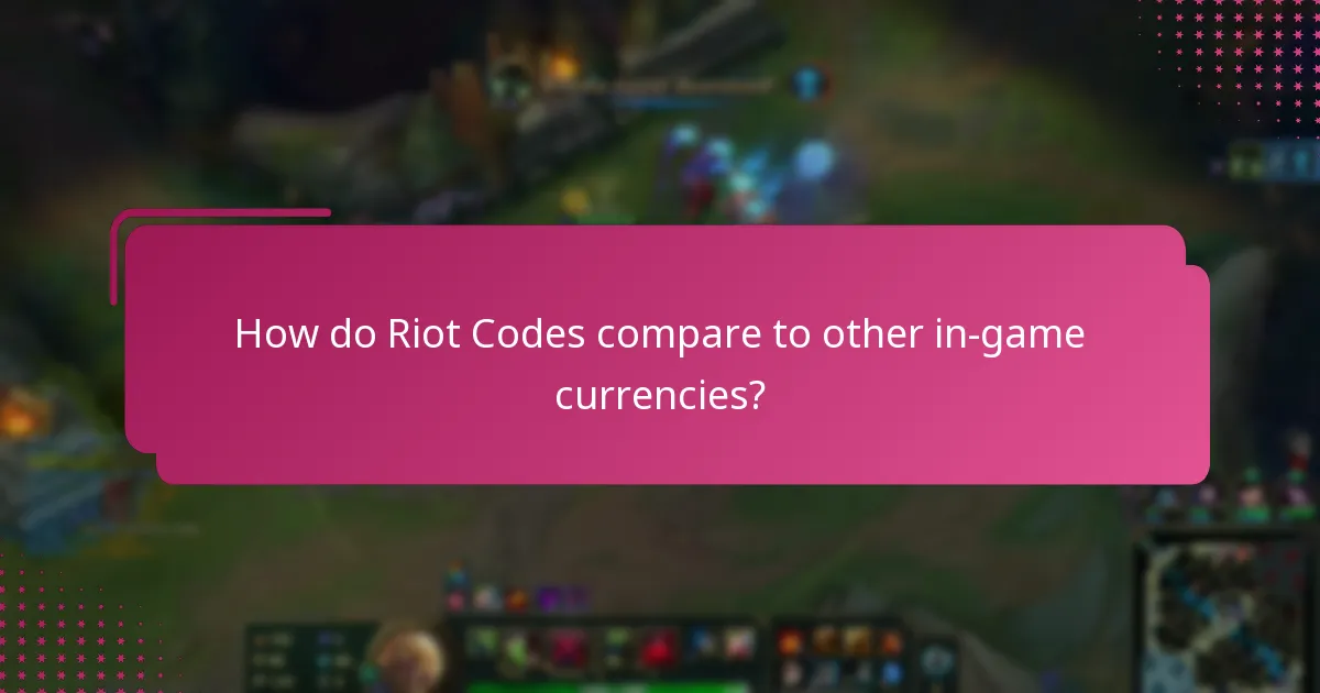 How do Riot Codes compare to other in-game currencies?