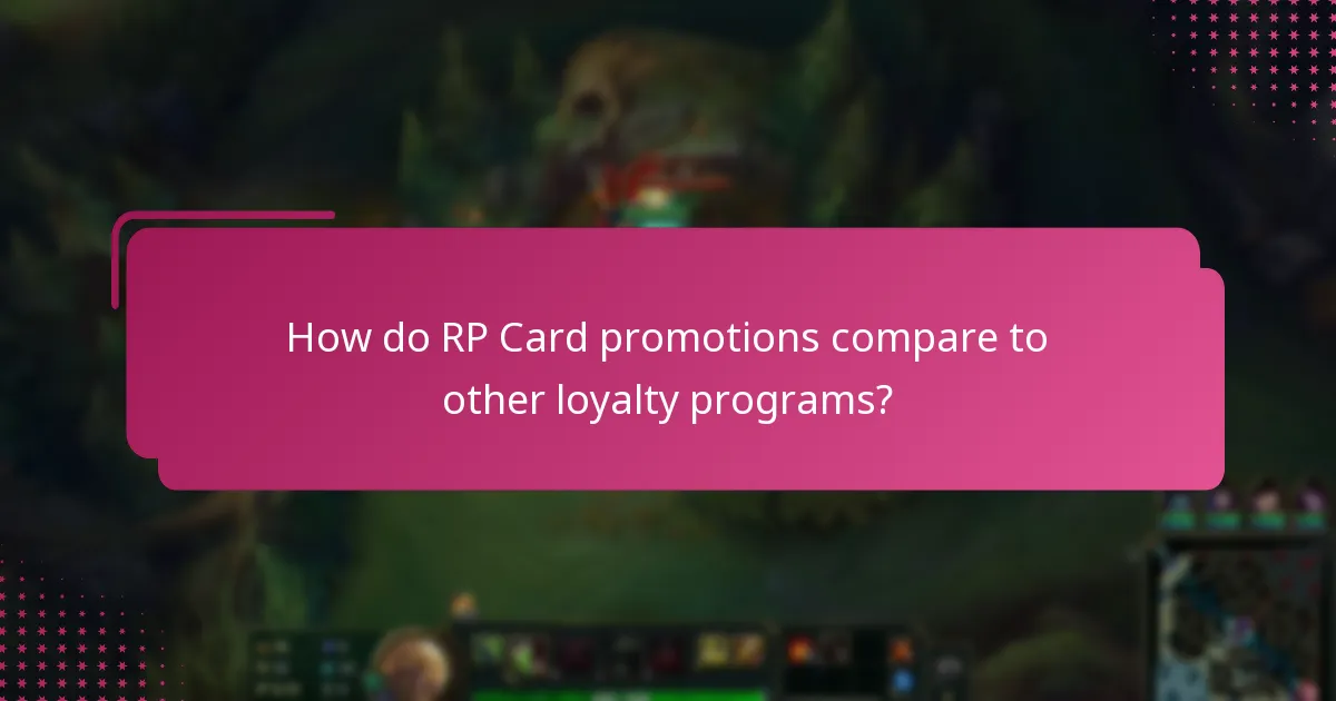 How do RP Card promotions compare to other loyalty programs?