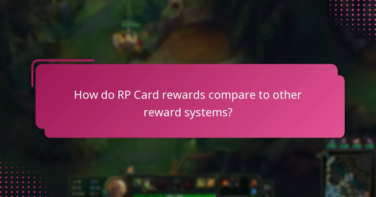 How do RP Card rewards compare to other reward systems?