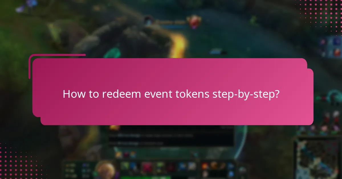 How to redeem event tokens step-by-step?
