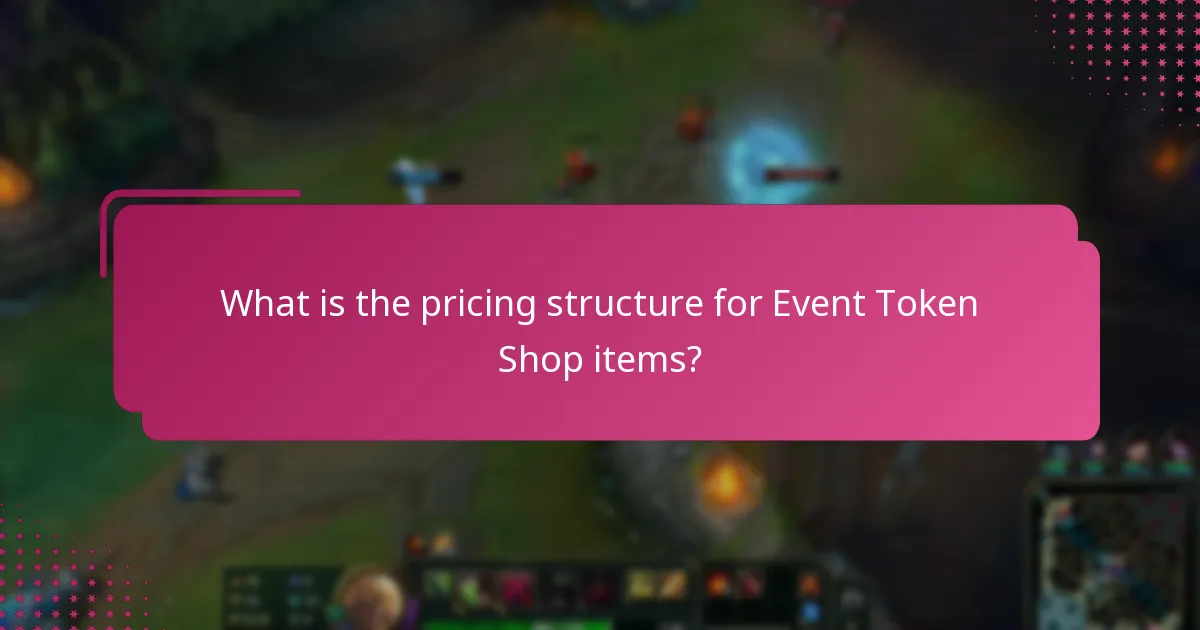 What is the pricing structure for Event Token Shop items?