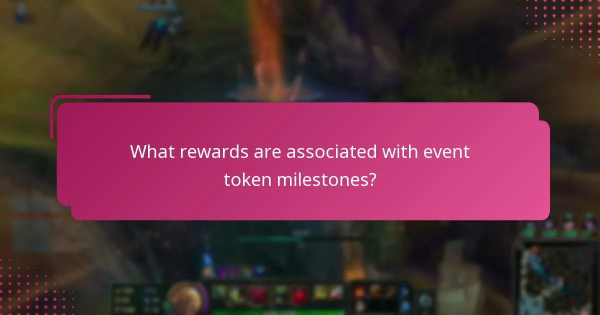 What rewards are associated with event token milestones?