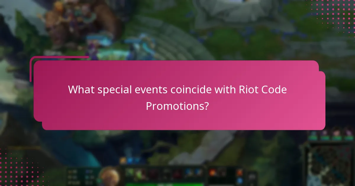 What special events coincide with Riot Code Promotions?